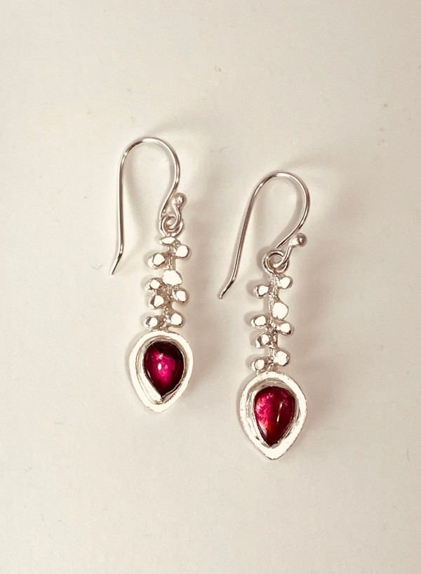 Serling silver and tourmaline earrings