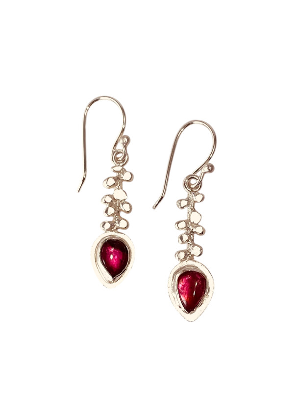 Serling silver and tourmaline earrings