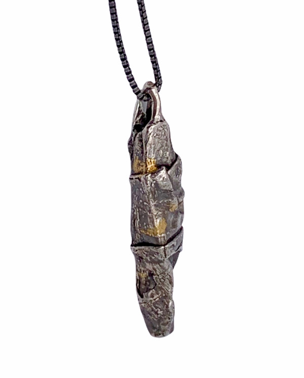 Sterling Silver and 24K Gold Keum Boo Bead Pendant