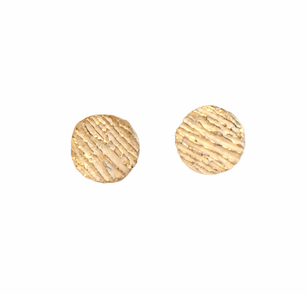 Sterling silver textured post earrings