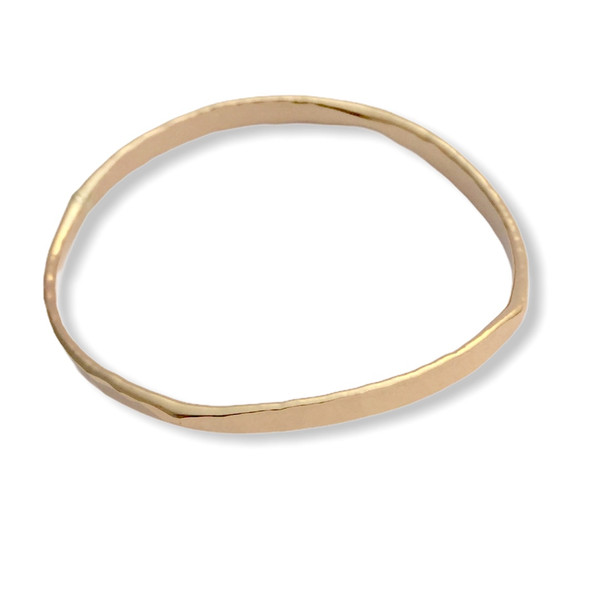 Hand forged gold filled bangle.