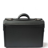 TAS-880-BL - 
Tassia Vinyl Pilot Case with End Pockets Black