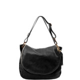 TL141110-1110_1_2 - 
Tuscany Leather Soft leather shoulder bag with tassel detail Black