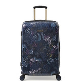 SMH0102-010 - Sara Miller 4 Wheel Medium 67cm Suitcase Midnight Leopard