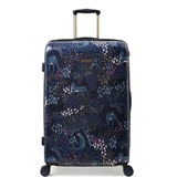 SMH0101-010 - Sara Miller 4 Wheel Large 77cm Suitcase Midnight Leopard