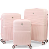 CL899-28-SET - Pierre Cardin Monaco 3 Piece Luggage Set Pink