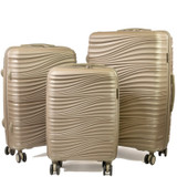 CL901-80-SET - Pierre Cardin Riviera 3 Piece Luggage Set Champagne