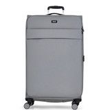 TR-0286-GRY-L - Rock Harper 4 Wheel 78cm Large Suitcase Grey
