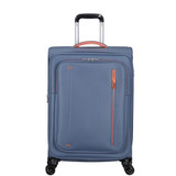 157366-E612 - American Tourister Cloudrider 4 Wheel Exp 67cm Medium Suitcase Stone Blue
