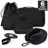 LUX-6-BUNDLE-BLK - Luxury 6 Piece Travel Bundle Black