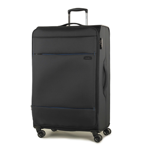 TR-0161-BL-L - 
Rock Deluxe-Lite 83cm 4 Wheel Expandable Large Suitcase Black