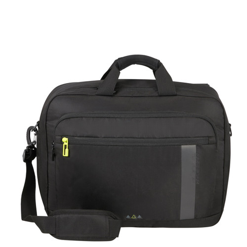 138224-1041 - https://www.luggagesuperstore.co.uk/media/catalog/product/1/3/138224_1041_work-e_3-way_boarding_bag_front_1.jpg | American Tourister Work-E 3-Way Boarding Bag Black