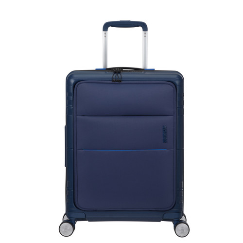 139224-3404 - https://www.luggagesuperstore.co.uk/media/catalog/product/1/3/139224_3404_hello_cabin_spinner_5520_tsa_front_1.jpg | American Tourister Hello Cabin 55cm Cabin Suitcase True Navy