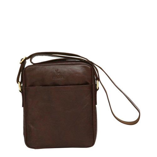 i400-br - https://www.luggagesuperstore.co.uk/media/catalog/product/i/4/i400_2__1.jpg | Felda Mini Leather Crossover Bag Brown