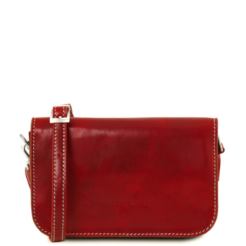 TL141713-1713_1_4 - Tuscany Leather Carmen Shoulder Bag with Flap Red