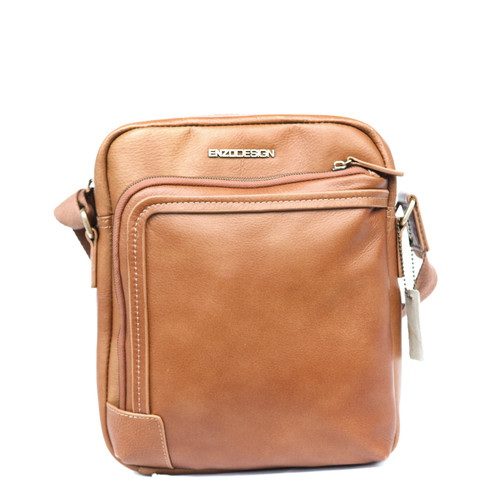 ezd_50-ta - https://www.luggagesuperstore.co.uk/media/catalog/product/e/z/ezd-50tan_1.jpg | Enzo Design Leather Tablet Crossover Bag Tan