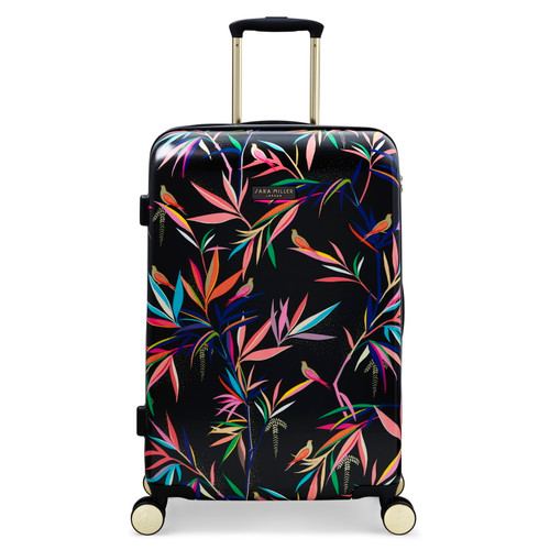 SMH0102-007 - 
Sara Miller 4 Wheel Medium 67cm Suitcase Black Bamboo