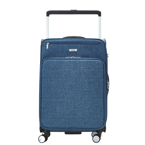 TR-0243-BLU-M - Rock Rocklite DLX 68cm Expandable Suitcase Denim Blue