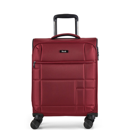 TR-0275-RED-S -Rock Tokyo 4 Wheel Spinner 55cm Cabin Suitcase Wine Red