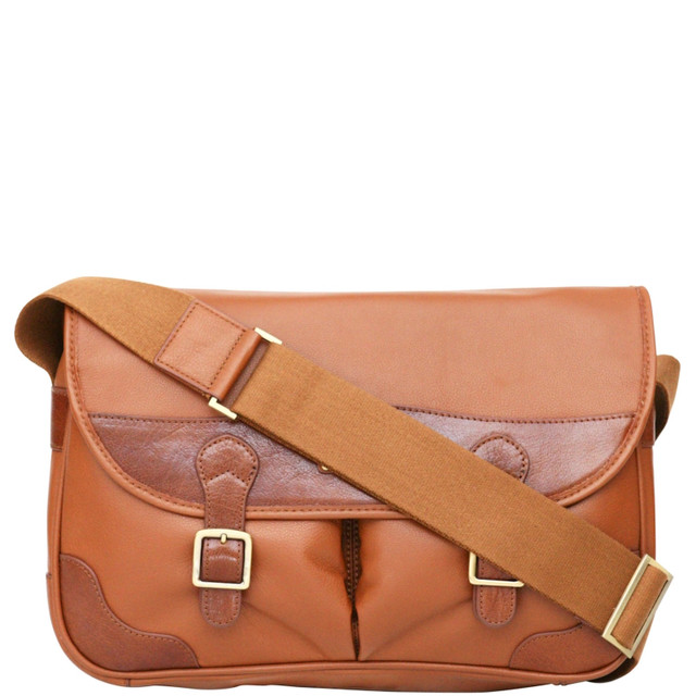 Enzo Design Two-Tone Messenger Bag