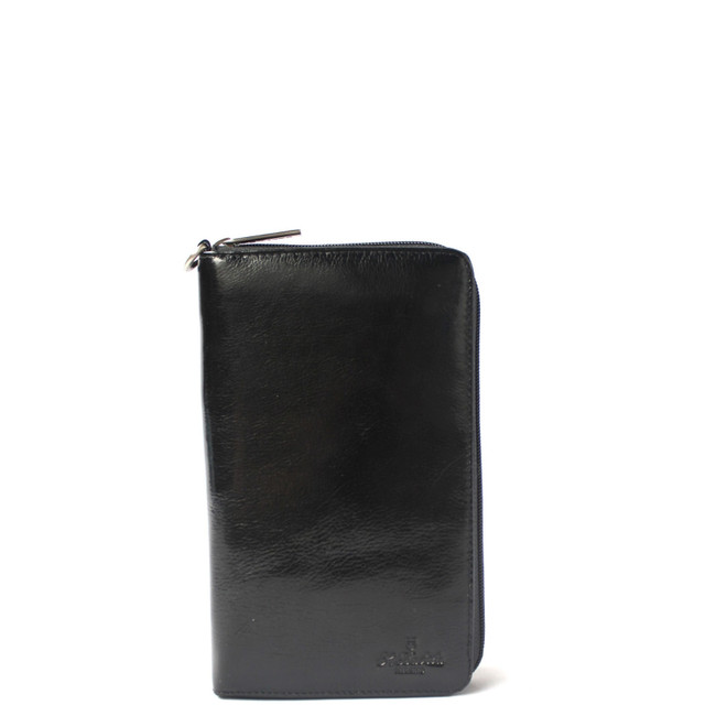 S Babila Italian Grain Leather Travel Wallet