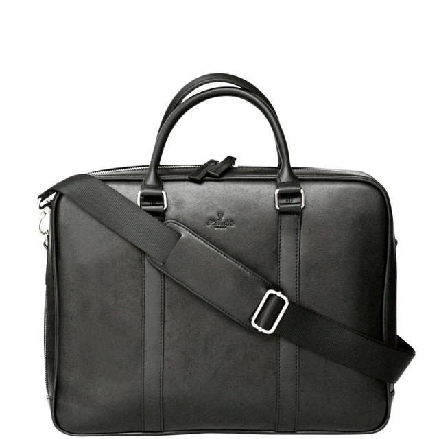S Babila Saffiano Leather Business Bag