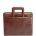 7121-CO - 
S Babila Zipped Portfolio with Retractable Handles Cognac