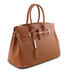 TL141529-1529_1_6 - Tuscany Leather Handbag with Golden Hardware Cognac