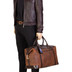 tc152-brn | Visconti Voyager 55cm Leather Holdall Brown