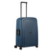 128015-1598 - https://www.luggagesuperstore.co.uk/media/catalog/product/p/r/prod_col_128015_1598_wheel_handle_full.jpg | Samsonite S’Cure Eco 69cm Medium Suitcase Navy Blue