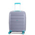 TR-0239-GAQ-S - 
Rock Tulum 55cm Cabin Suitcase Grey/Aqua