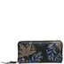 SMP1008-018 - Sara Miller Large Zip Purse Black Botanic