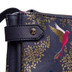 SMB1005-002 - Sara Miller Zip Top Crossbody Bag Smokey Blue Birds