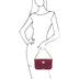 TL142288-2288_1_64 - Tuscany Leather Shoulder bag with Gold Chain handle Plum