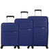 129379-1265 - American Tourister Sunside 3 Piece Luggage Set Dark Navy