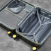 TR-0279-GRG-S - Rock Aria 4 Wheel Cabin Suitcase Green/Gold