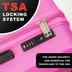 CL898-64-S - Pierre Cardin Soleil 56cm 4 Wheel Cabin Suitcase Bright Pink