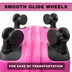 CL898-64-S - Pierre Cardin Soleil 56cm 4 Wheel Cabin Suitcase Bright Pink