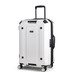 TR-0288-WHT-M - Rock Alpine 4 Wheel Exp 65cm Medium Suitcase White
