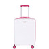 TR-0295-WHP-S - Rock Love Island 4 Wheel Cabin Suitcase White with Pink