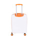 TR-0295-WHO-S - Rock Love Island 4 Wheel Cabin Suitcase White with Orange