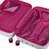 TR-0295-WHP-S - Rock Love Island 4 Wheel Cabin Suitcase White with Pink
