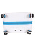 TR-0295-WHB-L - Rock Love Island 4 Wheel 78cm Large Suitcase White with Blue