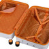 TR-0295-WHO-L - Rock Love Island 4 Wheel 78cm Large Suitcase White with Orange