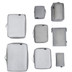 SF_457_Grey - Skyflite Set of 8 Packing Cubes Grey