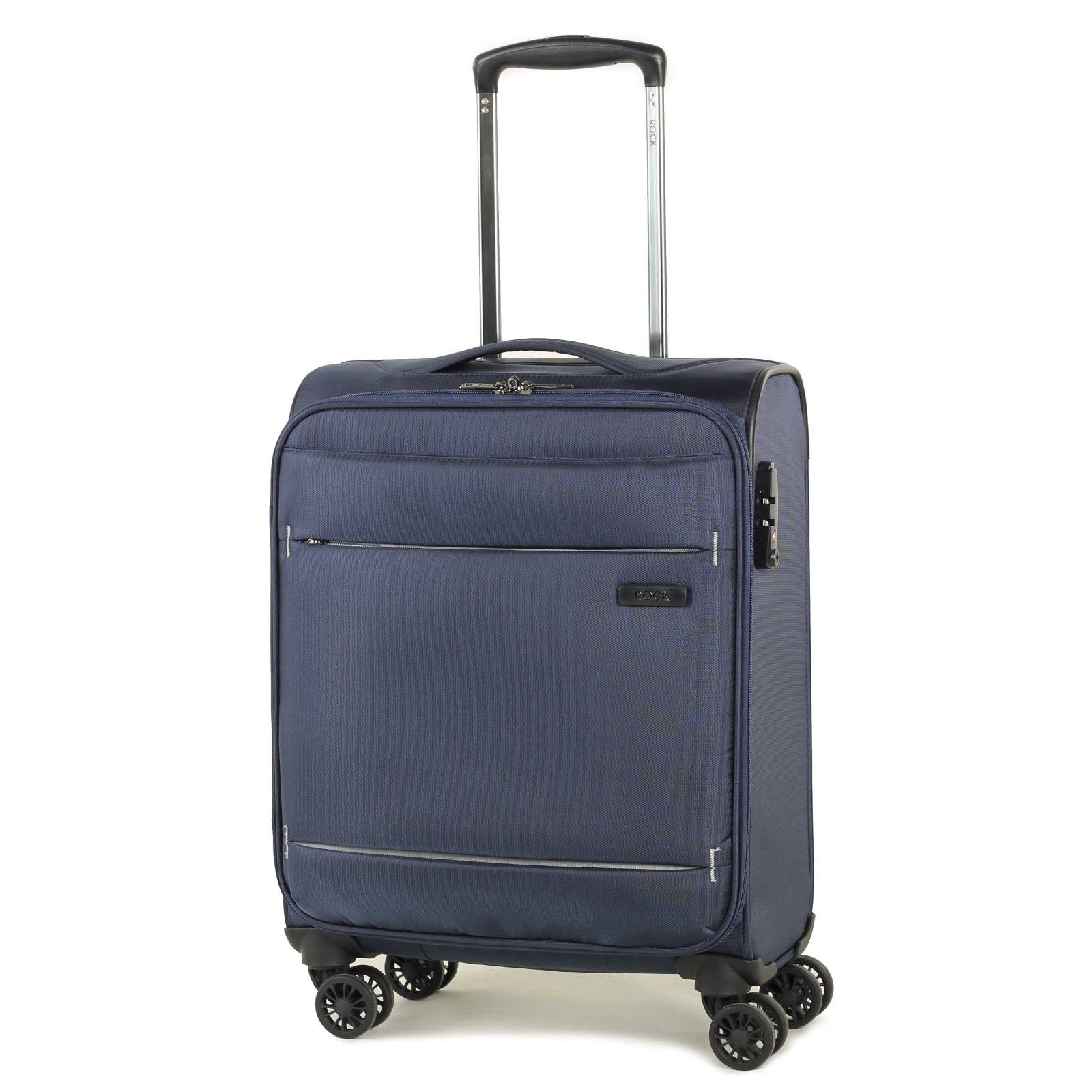 
Rock Deluxe-Lite 55cm 4 Wheel Spinner Cabin Suitcase Navy Blue