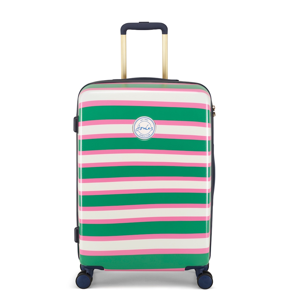Joules Hard Side 4 Wheel Medium 66cm Suitcase Resort Stripe