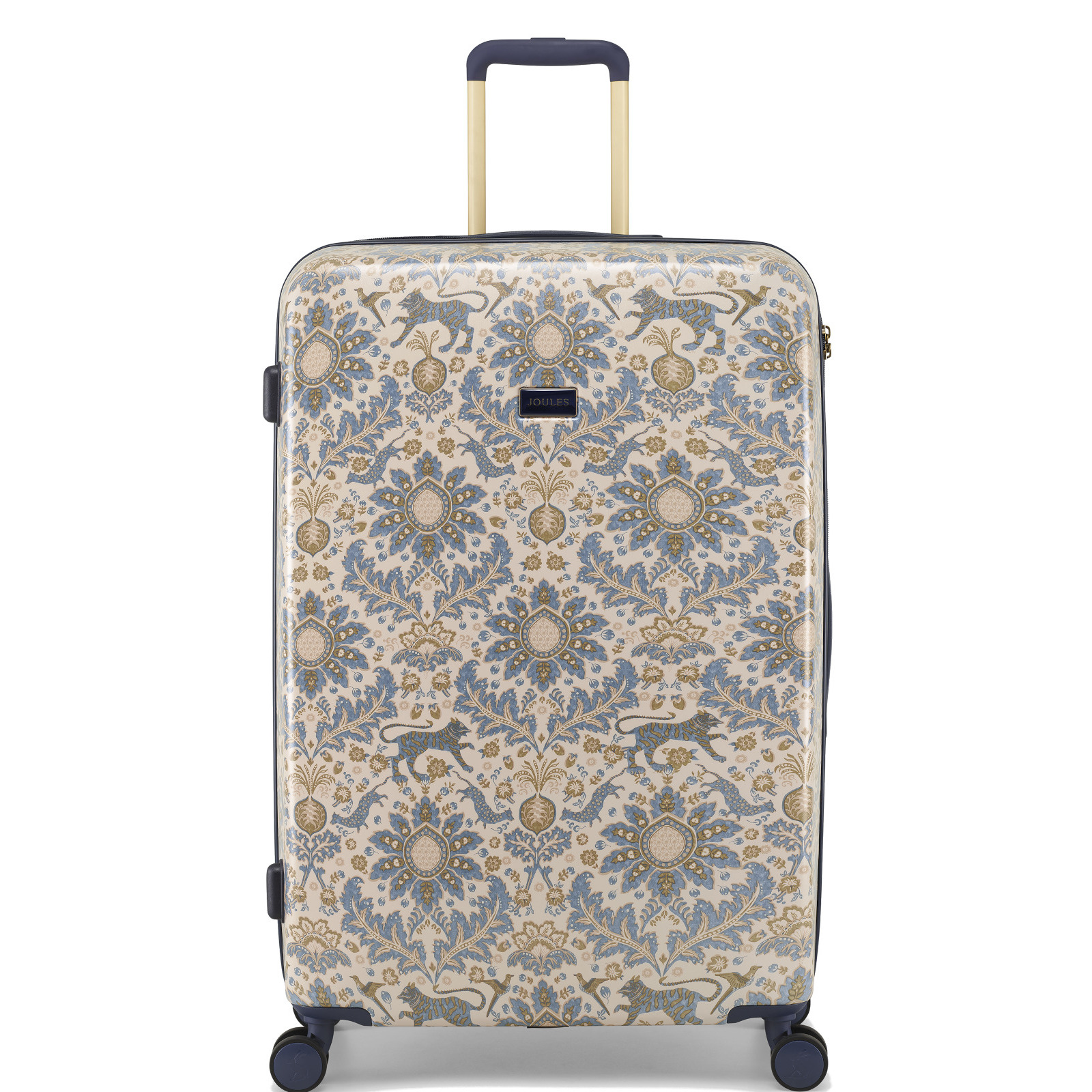 Joules Hard Side 4 Wheel Large 76cm Suitcase Damask