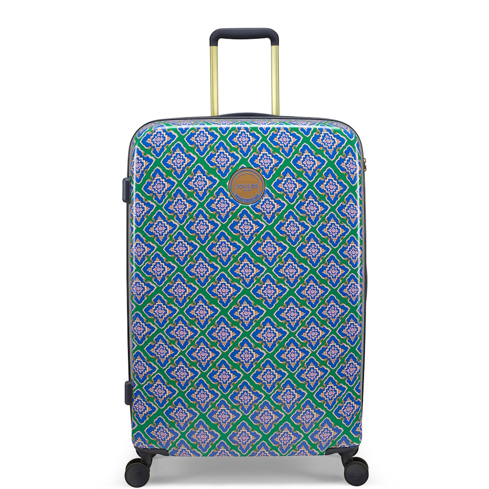 Joules Hard Side 4 Wheel Large 76cm Suitcase Tile Diamond