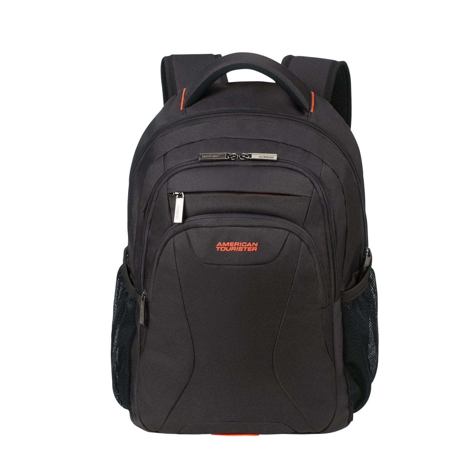 https://www.luggagesuperstore.co.uk/media/catalog/product/p/r/prod_col_88529_1070_front_1.jpg | American Tourister AT Work 15.6" Laptop Backpack Black/Orange